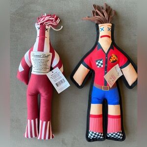 Set of Two Unique Plush Dolls